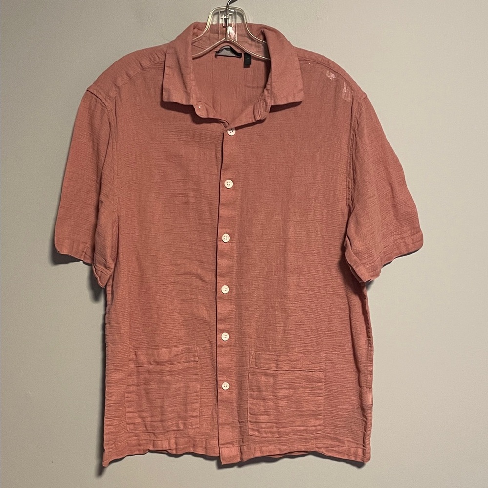 ASOS Pink Button Down Cotton Shirt Size Small
